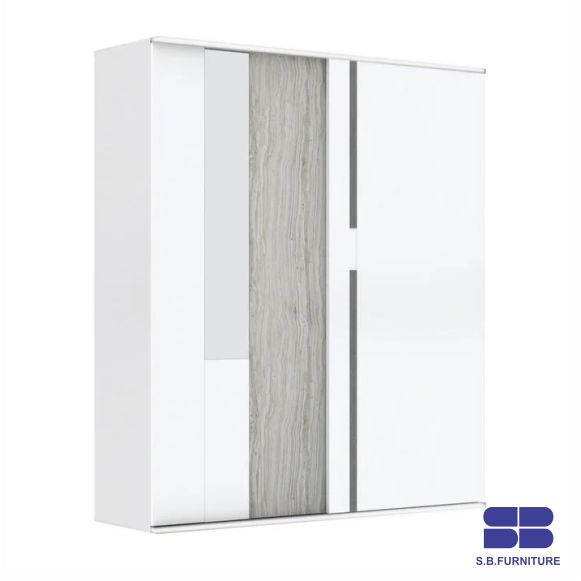 Econi White sliding wardrobe